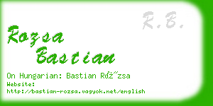 rozsa bastian business card